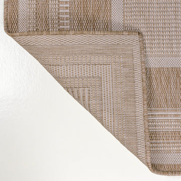 Beckett Classic Casual Border Stripe Indoor/Outdoor Area Rug